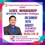 Live Worship With Pr.Ravinder Vottepu